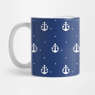 Anchor Pattern Dark Blue Mug